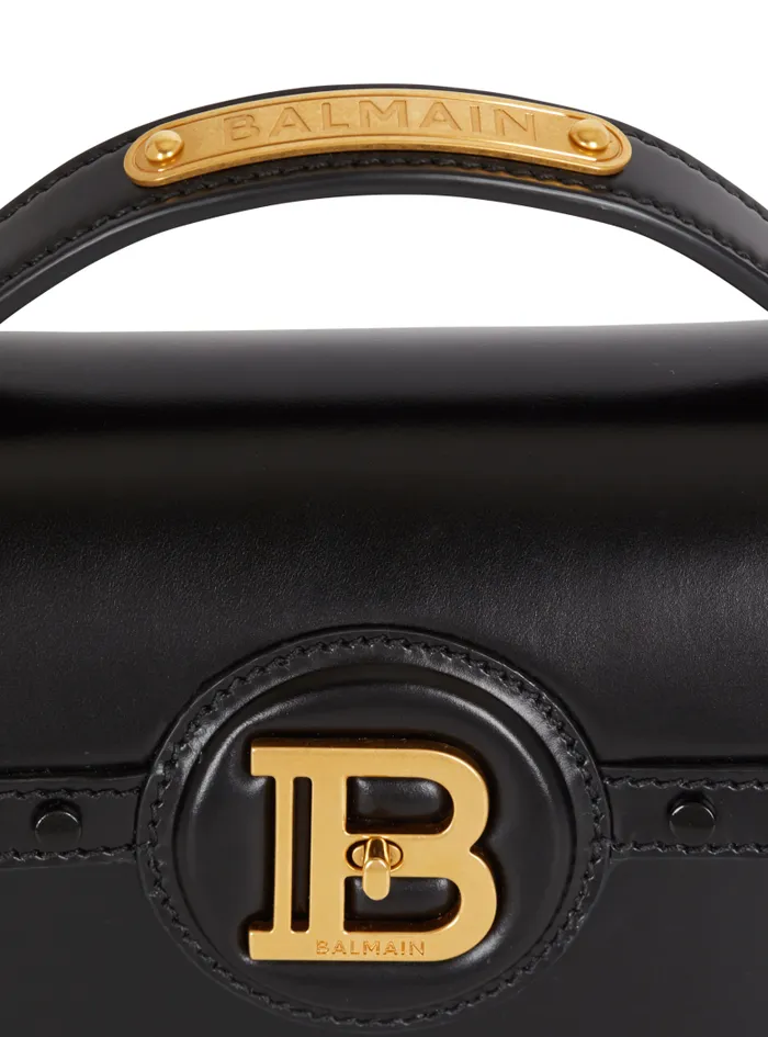 Balmain Crossbody Bags Women Box Leather BBuzz Dynasty Bag Black
