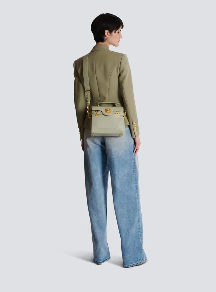 Balmain Crossbody Bags Women Calfskin BBuzz 23 Bag Green