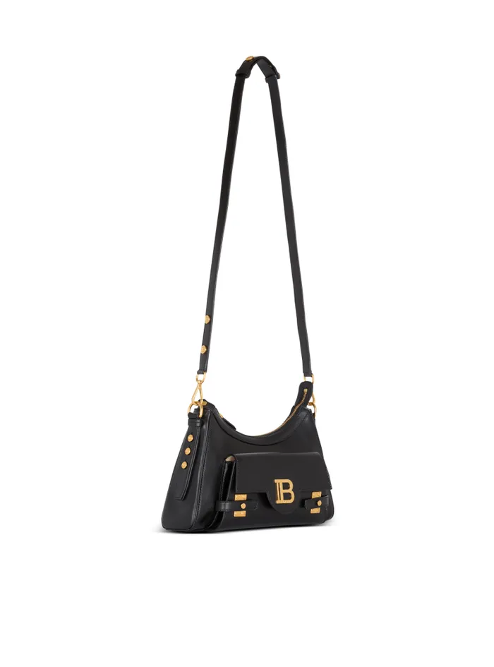 Balmain Crossbody Bags Women Calfskin BBuzz Hobo Bag Black