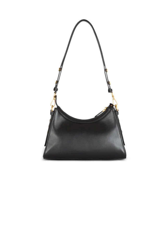 Balmain Crossbody Bags Women Calfskin BBuzz Hobo Bag Black