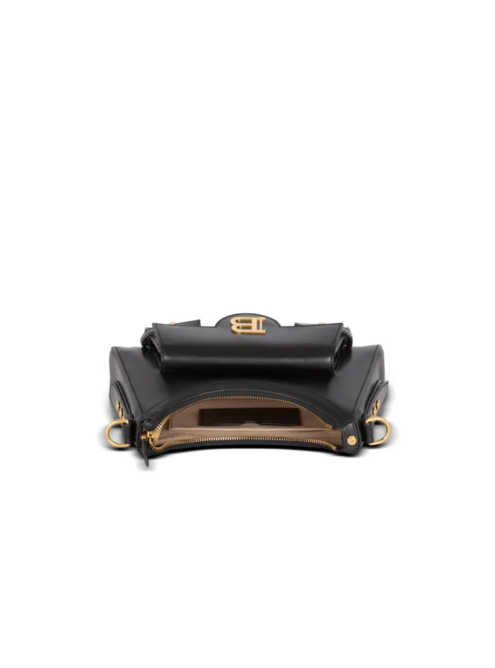 Balmain Crossbody Bags Women Calfskin BBuzz Hobo Bag Black