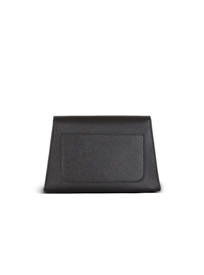 Balmain Crossbody Bags Women Emblme Flap Grained Calfskin Bag Black