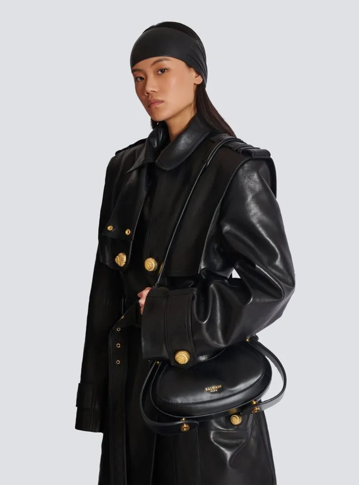 Balmain Crossbody Bags Women Medium Jolie Madame Bag In Box Leather Black