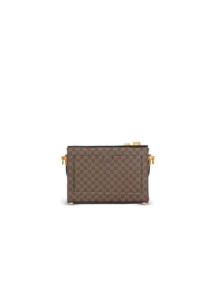 Balmain Crossbody Bags Women Radio Monogram Signature Bag Brown
