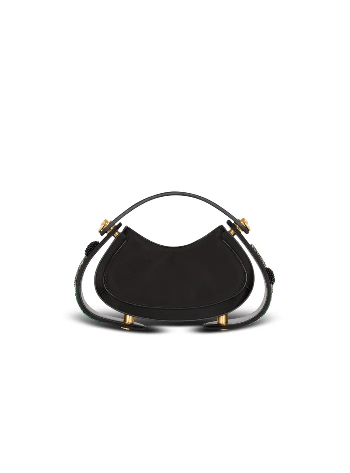 Balmain Crossbody Bags Women Small Jolie Madame Bag In Blackberryembroidered Satin Black