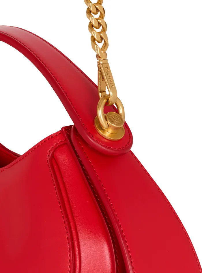 Balmain Crossbody Bags Women Small Jolie Madame Bag In Box Leather Red