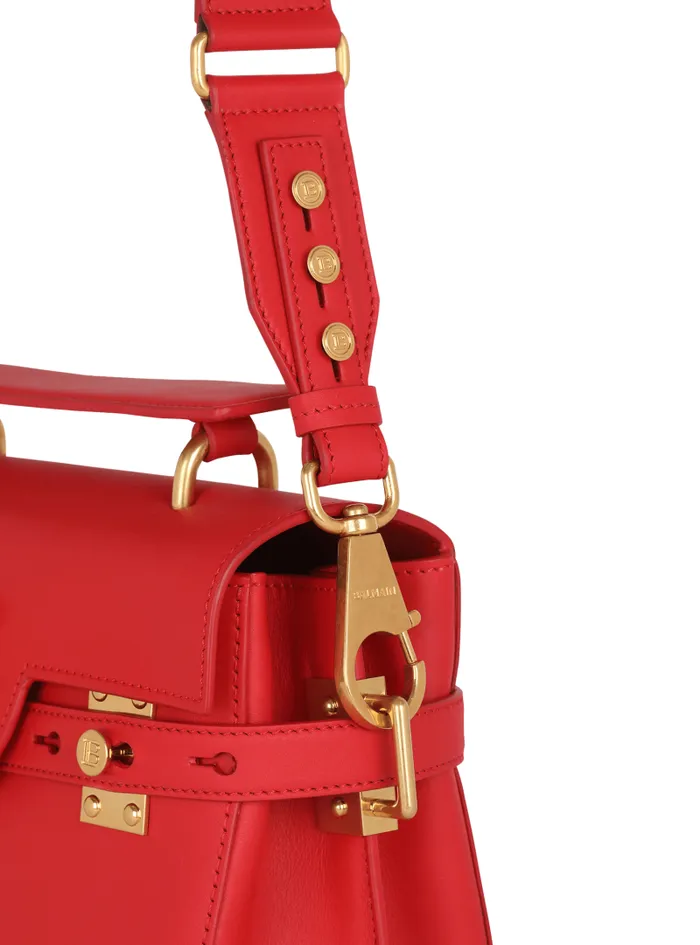Balmain Crossbody Bags Women Smooth Leather BBuzz 23 Bag Red