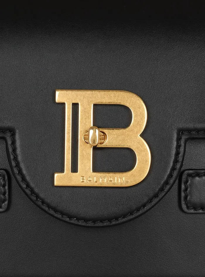 Balmain Crossbody Bags Women Smooth Leather BBuzz 24 Bag Black