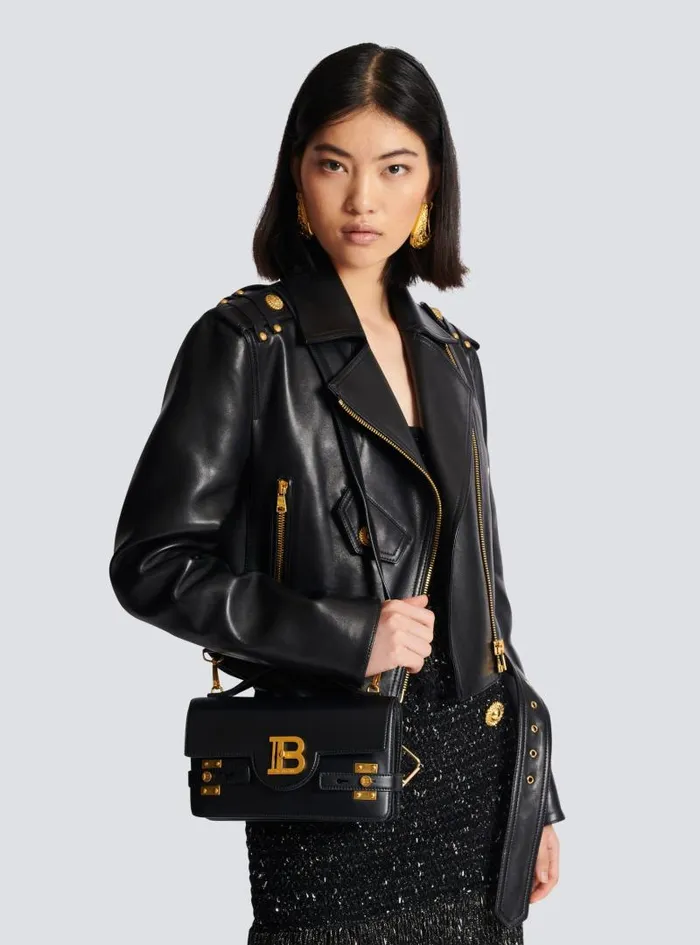 Balmain Crossbody Bags Women Smooth Leather BBuzz 24 Bag Black