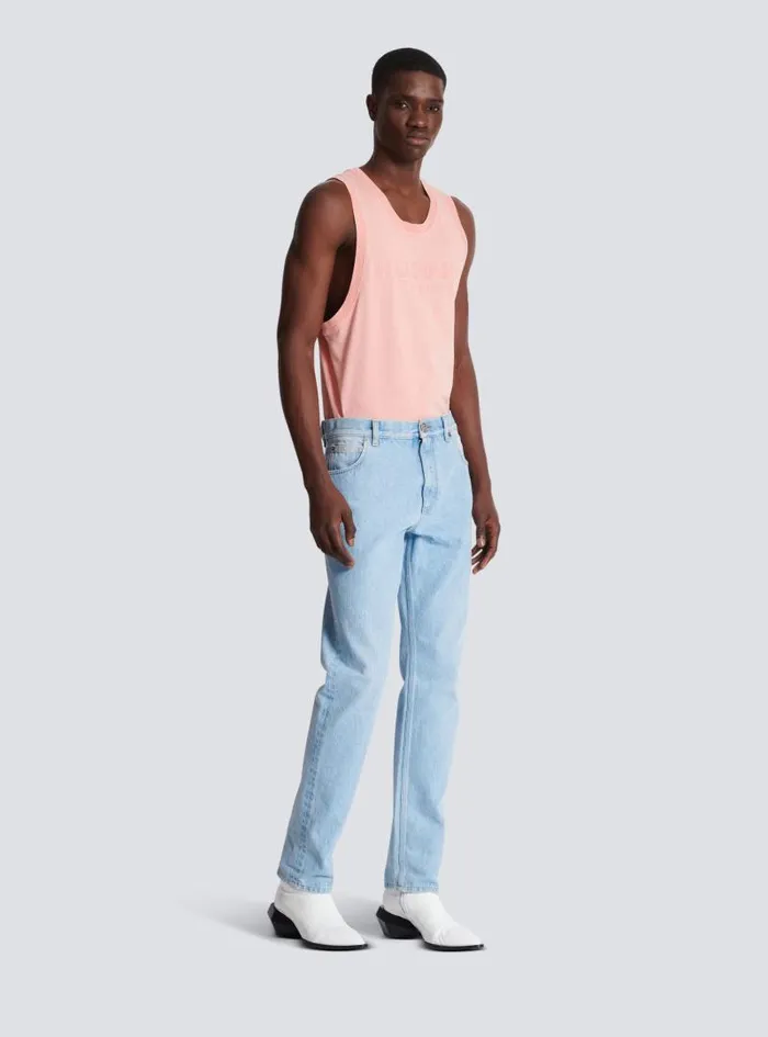 Balmain Denim Men Light Blue Regularfit Denim Jeans Blue