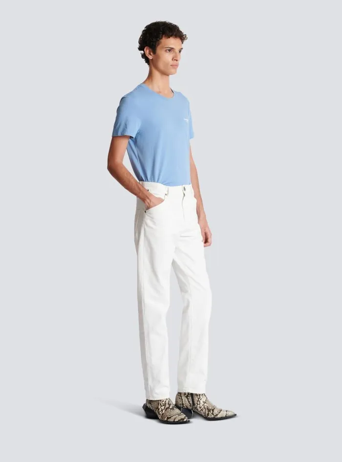 Balmain Denim Men White Denim Jeans White