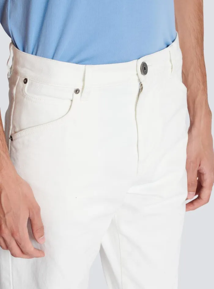Balmain Denim Men White Denim Jeans White