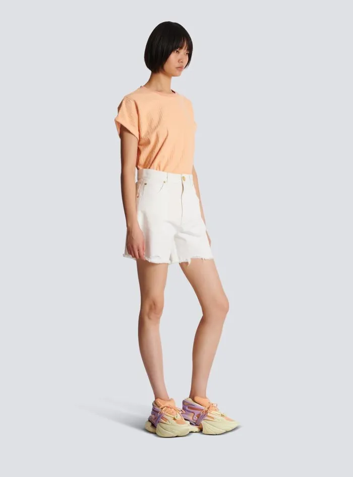 Balmain Denim Women Denim Shorts White
