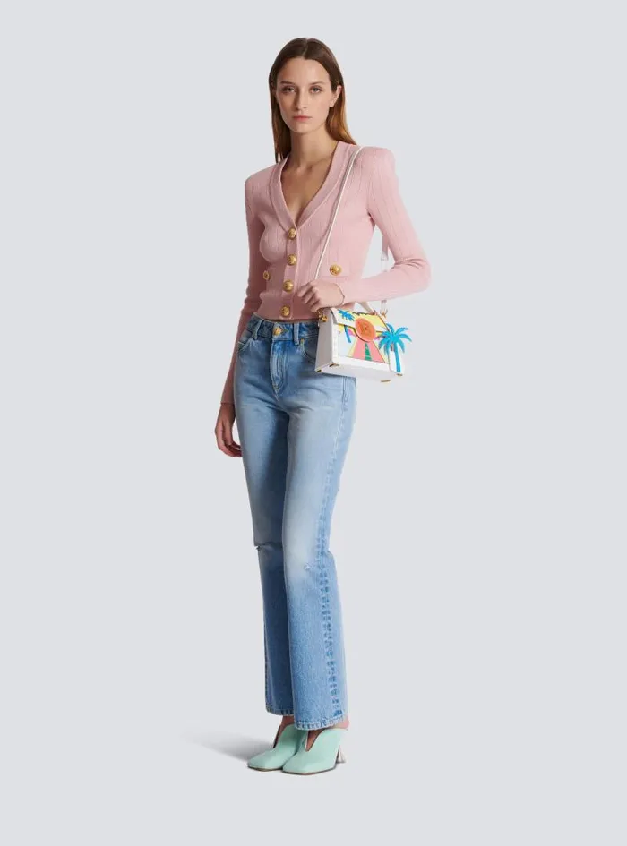 Balmain Denim Women Flared Denim Jeans Blue