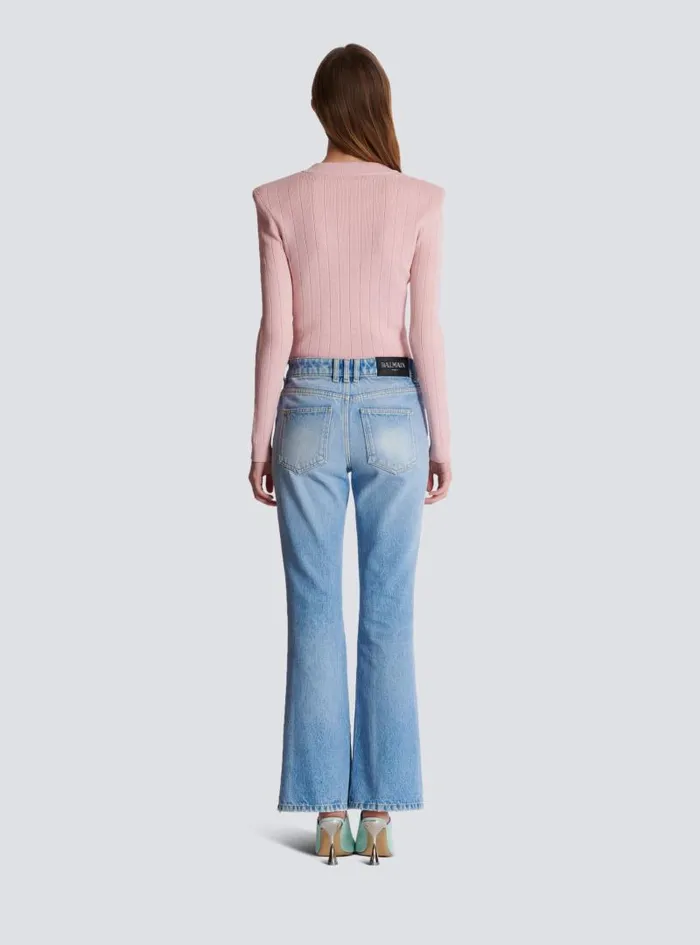 Balmain Denim Women Flared Denim Jeans Blue