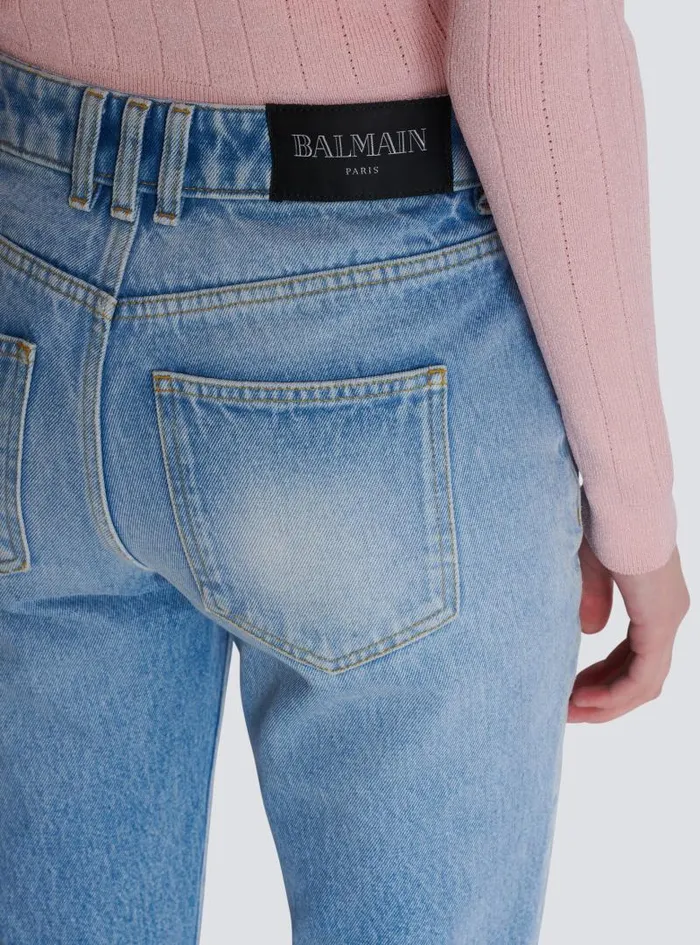 Balmain Denim Women Flared Denim Jeans Blue