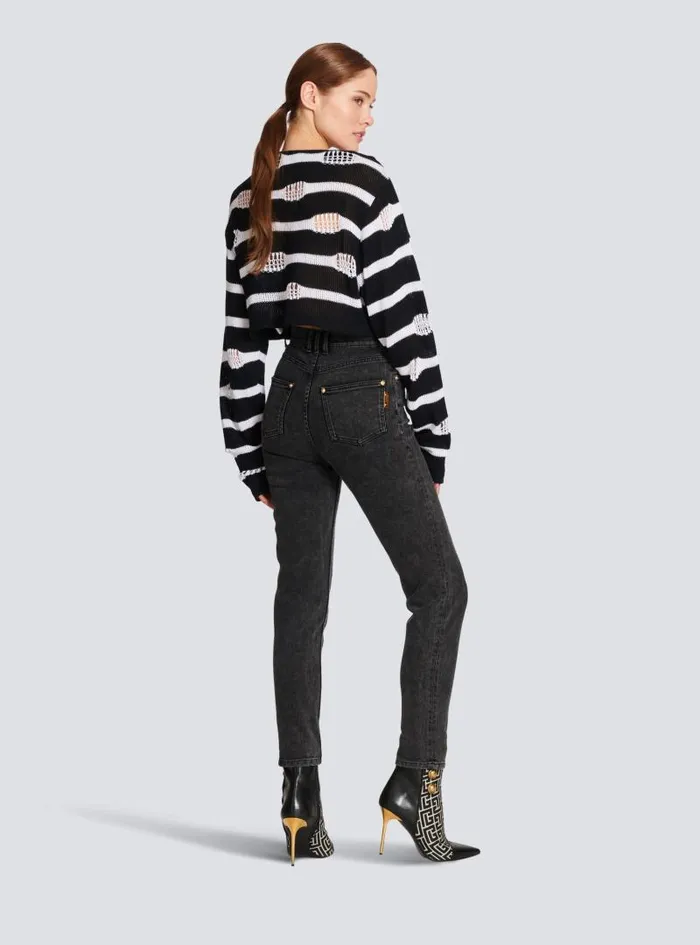 Balmain Denim Women Slim Fit Jeans Black