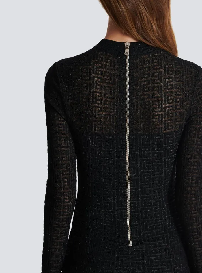 Balmain Dresses Women PB Labyrinth Knit Dress Black