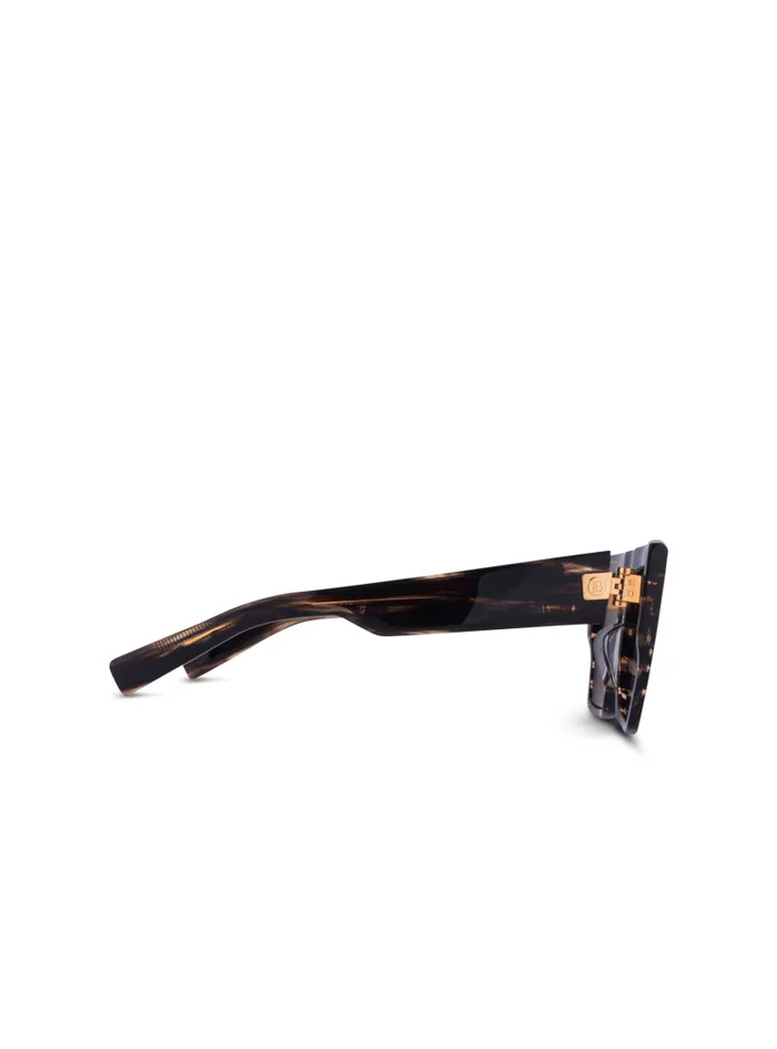 Balmain Eyewear Men Acetate BI Sunglasses Brown Balmain Eyewear Men Acetate BI Sunglasses Brown