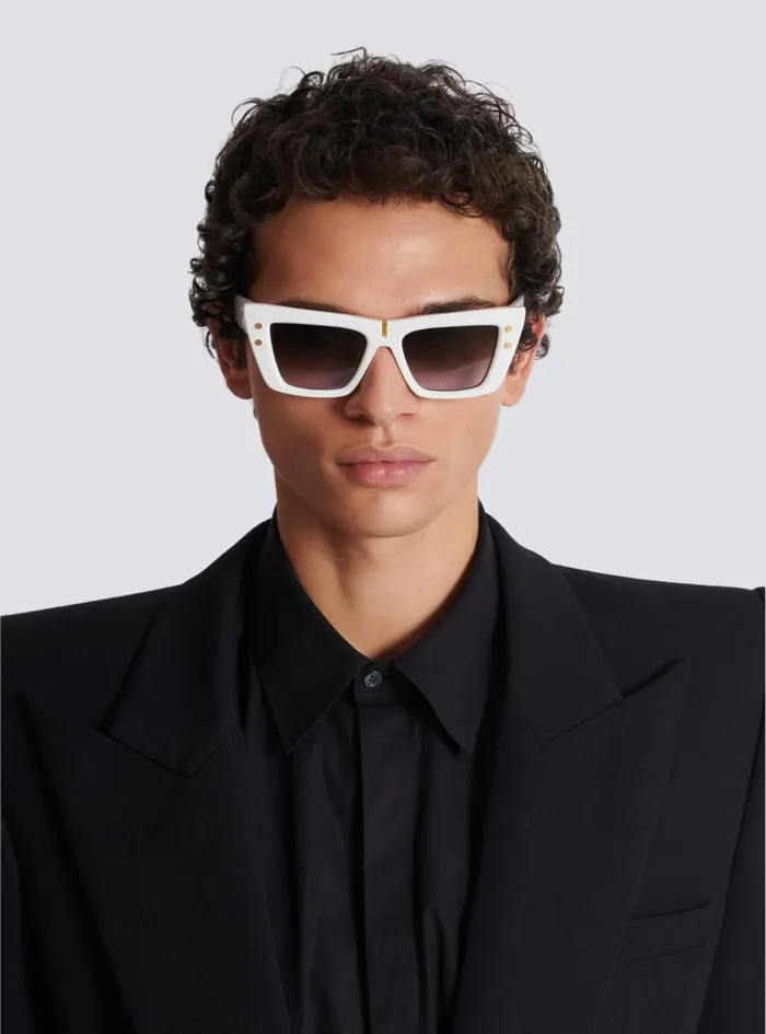 Balmain Eyewear WomenMen BEye Sunglasses White