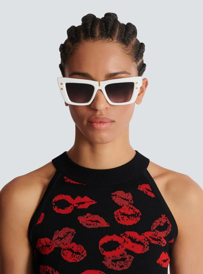 Balmain Eyewear WomenMen BEye Sunglasses White