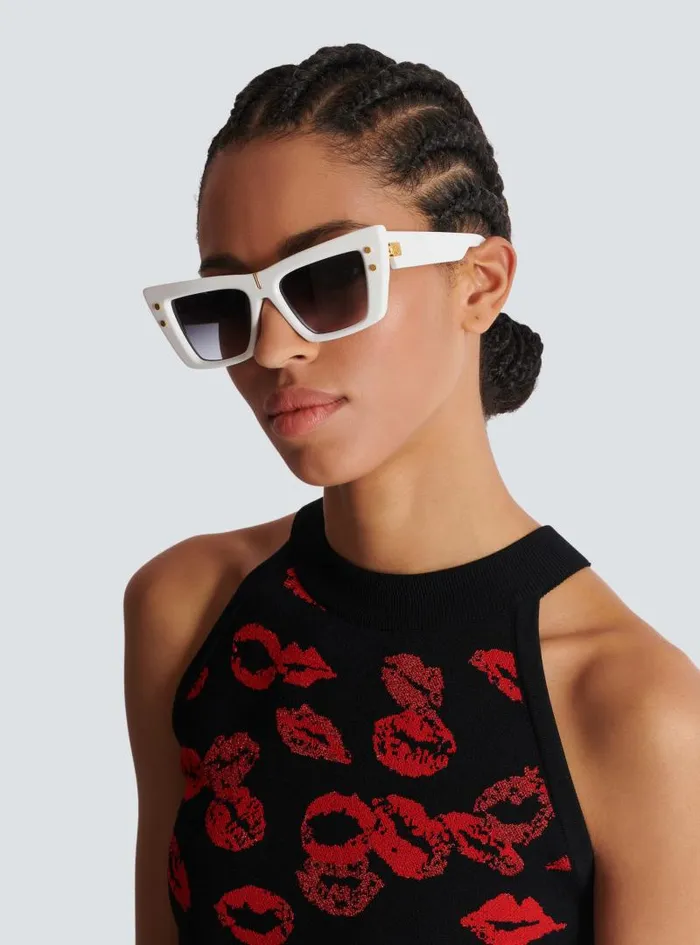 Balmain Eyewear WomenMen BEye Sunglasses White
