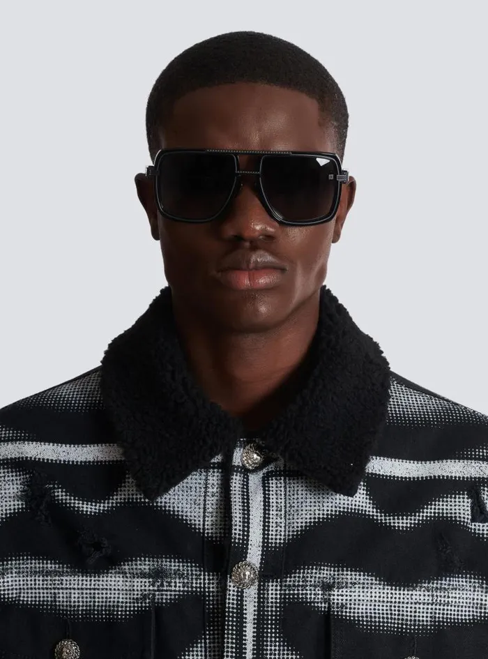 Balmain Eyewear WomenMen Soldier Sunglasses Black