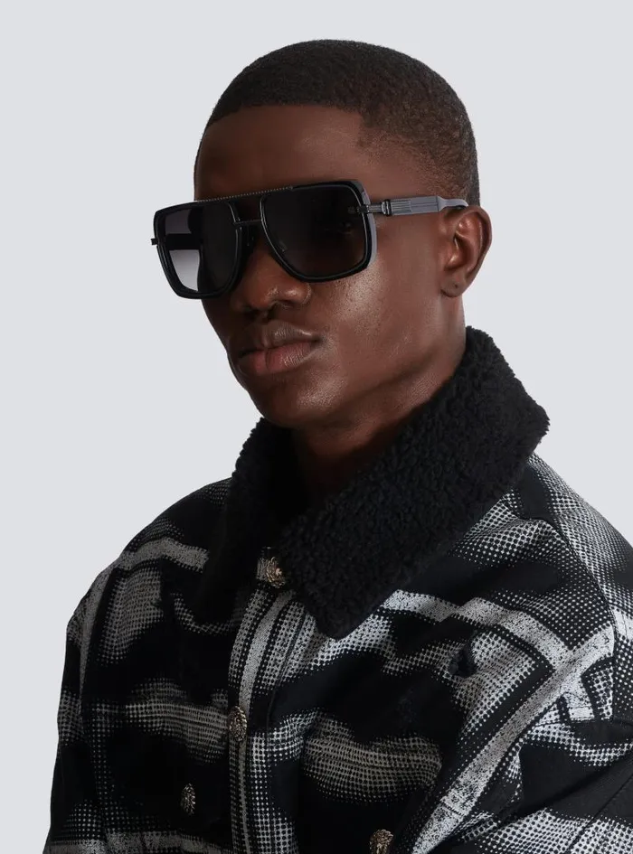 Balmain Eyewear WomenMen Soldier Sunglasses Black