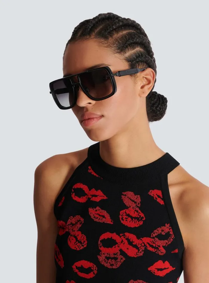 Balmain Eyewear WomenMen Soldier Sunglasses Black