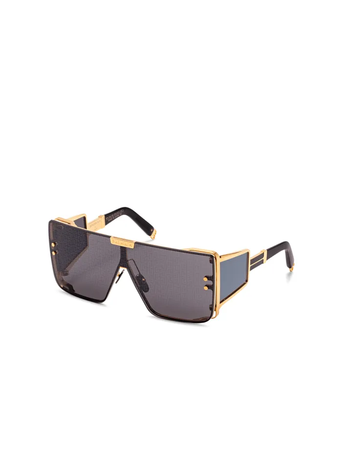 Balmain Eyewear WomenMen Wonder Boy Monogram Sunglasses Black