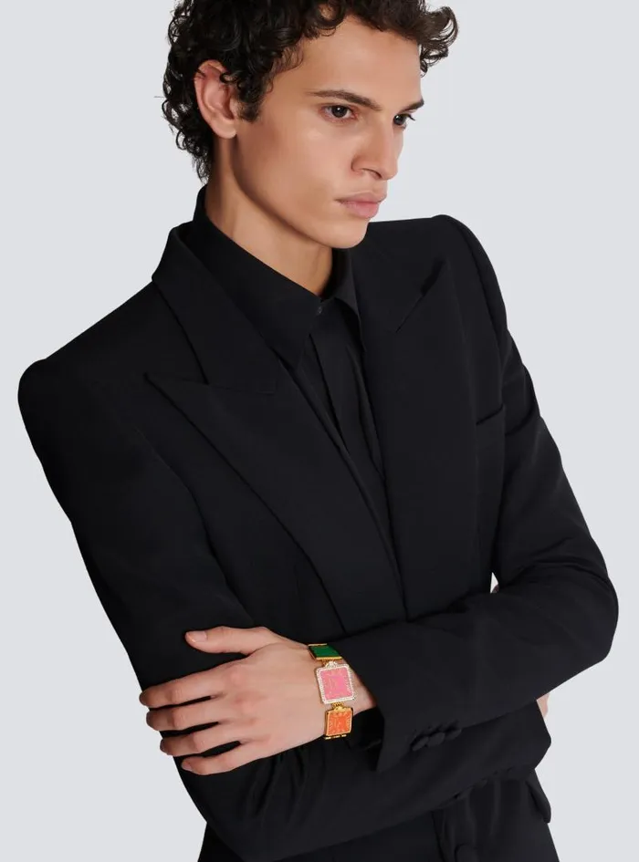 Balmain Fashion Jewelry Men Bracelet With Fake Watch Faces Multicolor