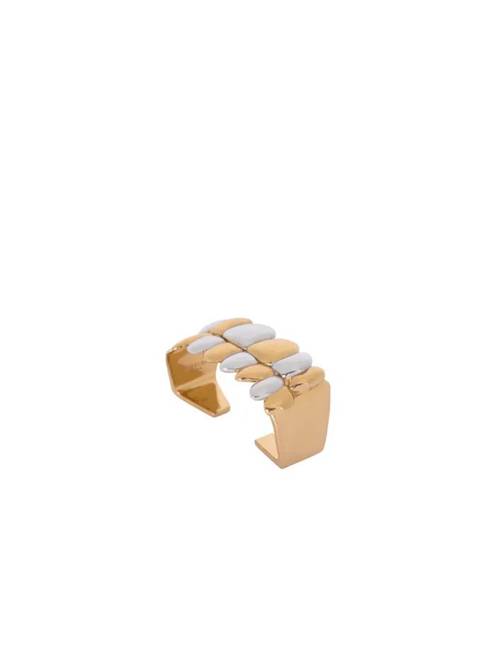 Balmain Fashion Jewelry Men Brass Double Grillz Ring Gold