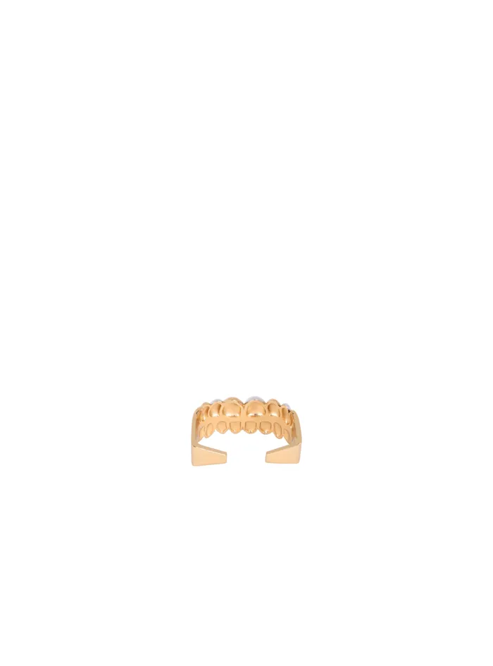 Balmain Fashion Jewelry Men Brass Double Grillz Ring Gold