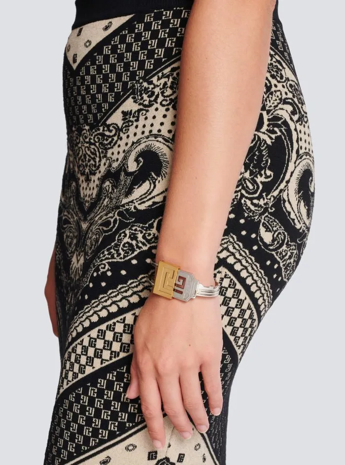 Balmain Fashion Jewelry WomenMen Brass Key Bracelet Gold