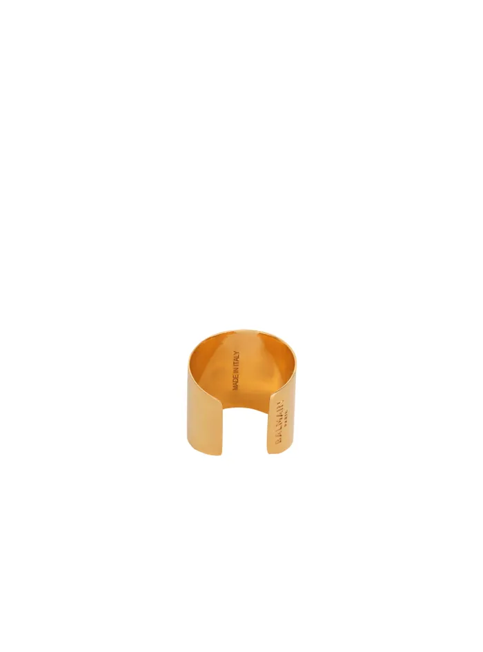 Balmain Fashion Jewelry WomenMen Tubular Ring Gold