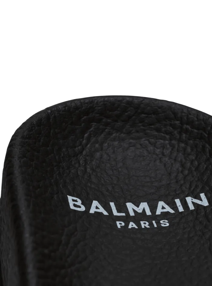 Balmain Girls 410 Years Kids Flat Logo Sandals Black