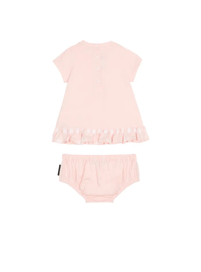 Balmain Girls 410 Years Kids Jersey Signature Star Dress Pink