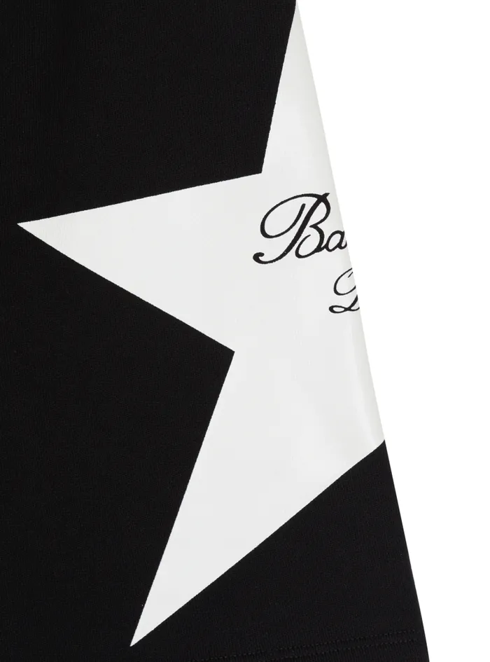 Balmain Girls 410 Years Kids Jersey Signature Star Shorts Black