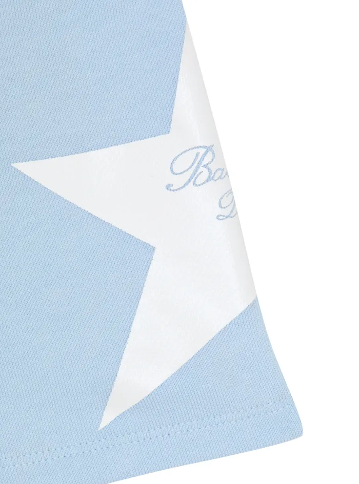 Balmain Girls 410 Years Kids Jersey Signature Star Shorts Blue