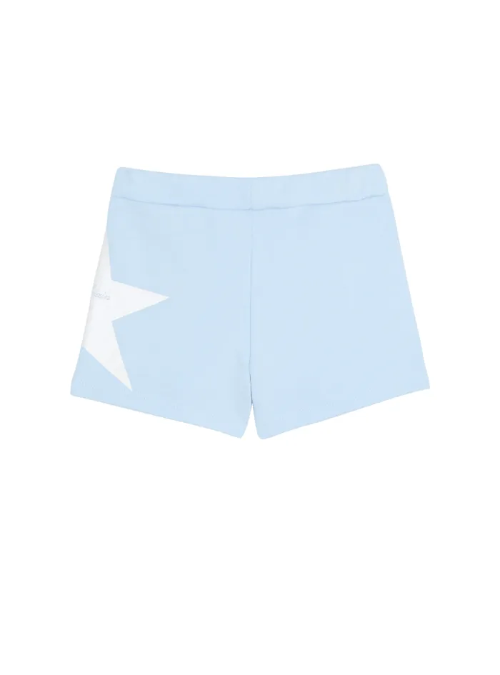 Balmain Girls 410 Years Kids Jersey Signature Star Shorts Blue
