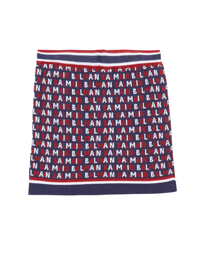 Balmain Girls 410 Years Kids Knit Skirt Navy