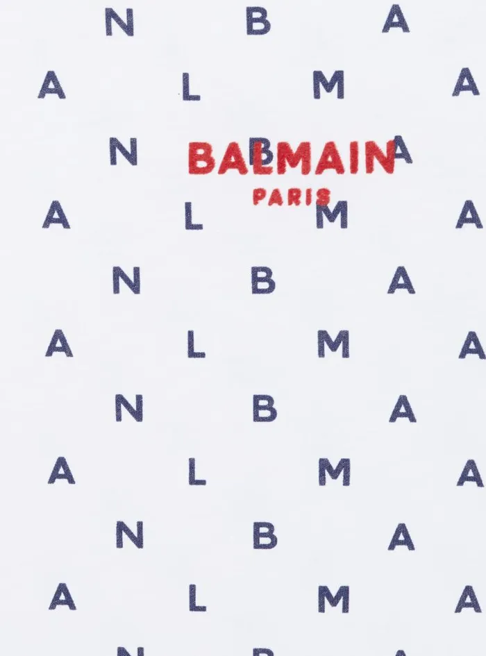 Balmain Girls 410 Years Kids Letters Tshirt White