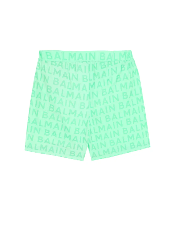 Balmain Girls 410 Years Kids Logo Swim Shorts Green