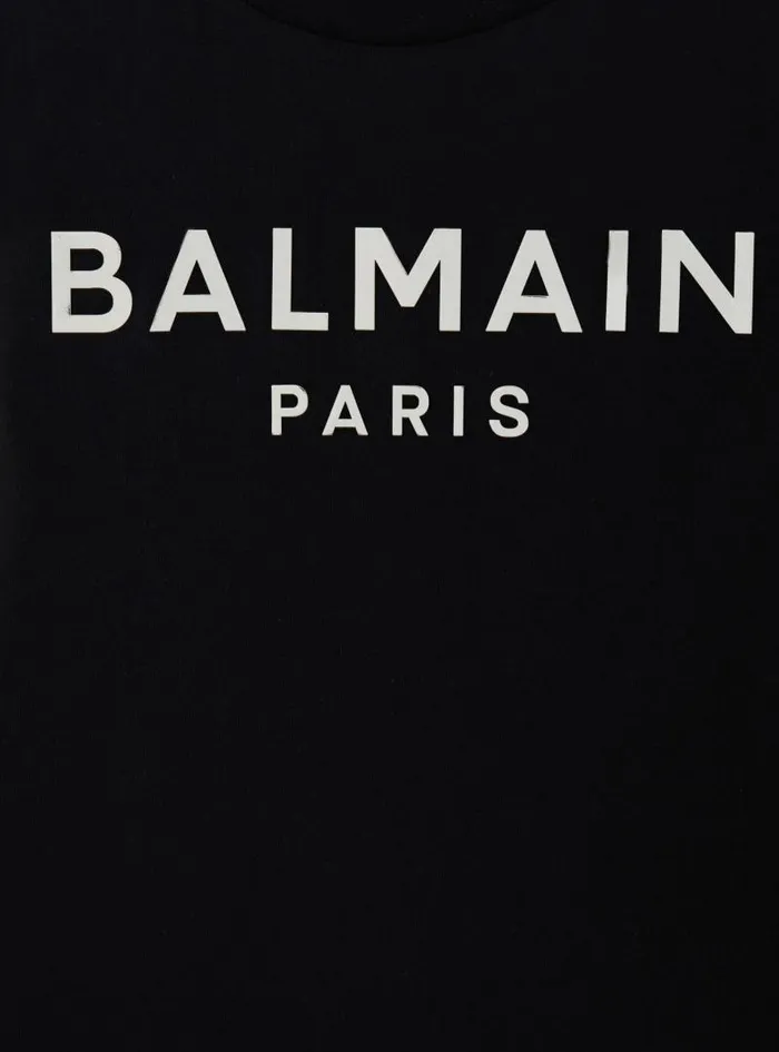 Balmain Girls 410 Years Kids Paris Metal Tshirt Black