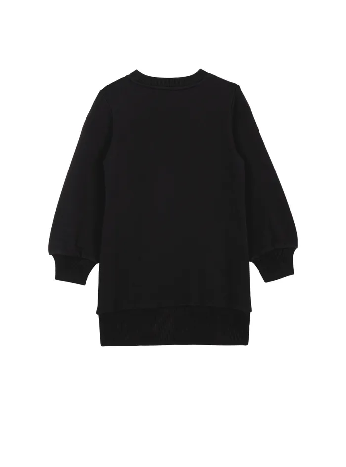 Balmain Girls 410 Years Kids Paris Sweatshirt Dress Black