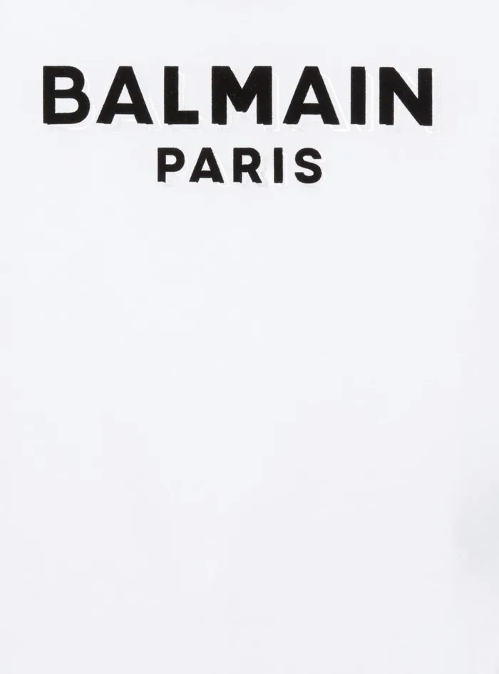 Balmain Girls 410 Years Kids Paris Tshirt White