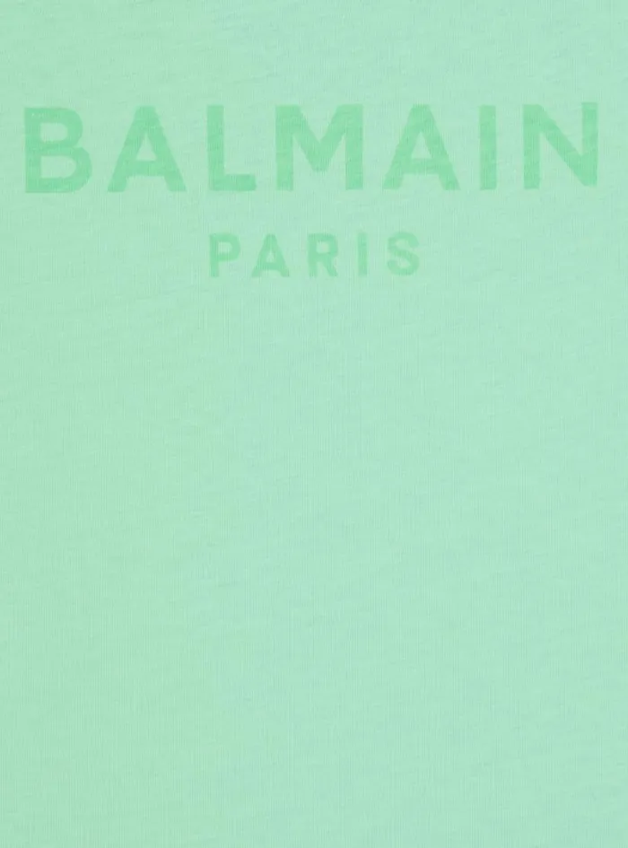 Balmain Girls 410 Years Kids Paris Tank Top Green