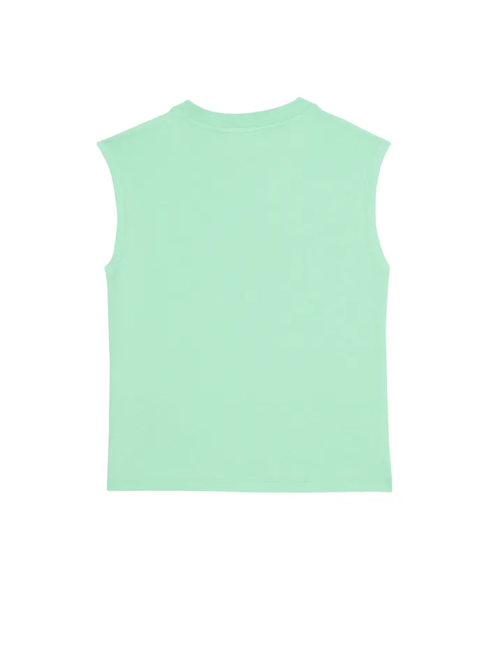 Balmain Girls 410 Years Kids Paris Tank Top Green
