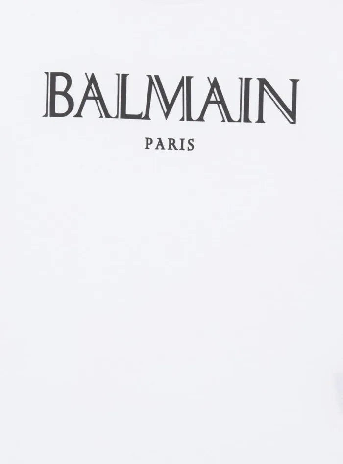 Balmain Girls 410 Years Kids Roman Tshirt White