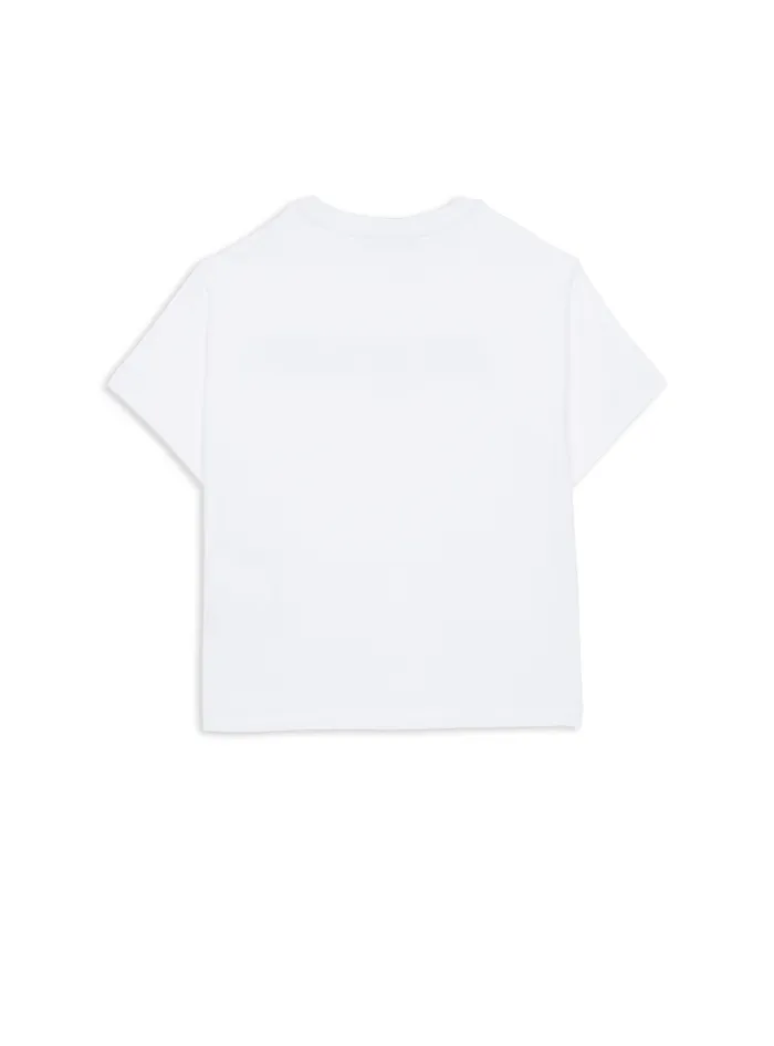 Balmain Girls 410 Years Kids Roman Tshirt White